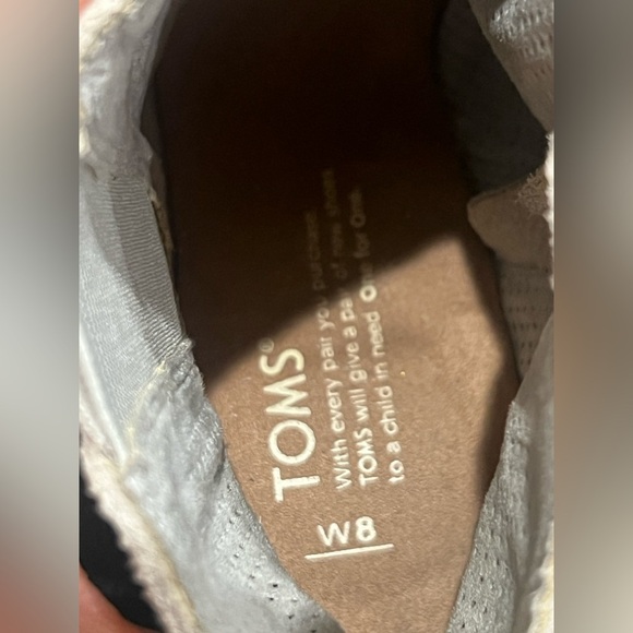 TOMS Majorca Grey Suede Peep Toe Block Heel zip up Bootie Size Women's W8 - Picture 10 of 10